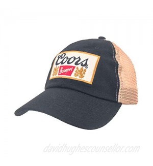 Tee Luv Coors Banquet Beer Trucker Hat (Black and Brown)