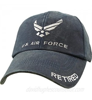 U.S. Air Force Retired Cap. Washed Denim Blue Denim Blue One Size Fits Most