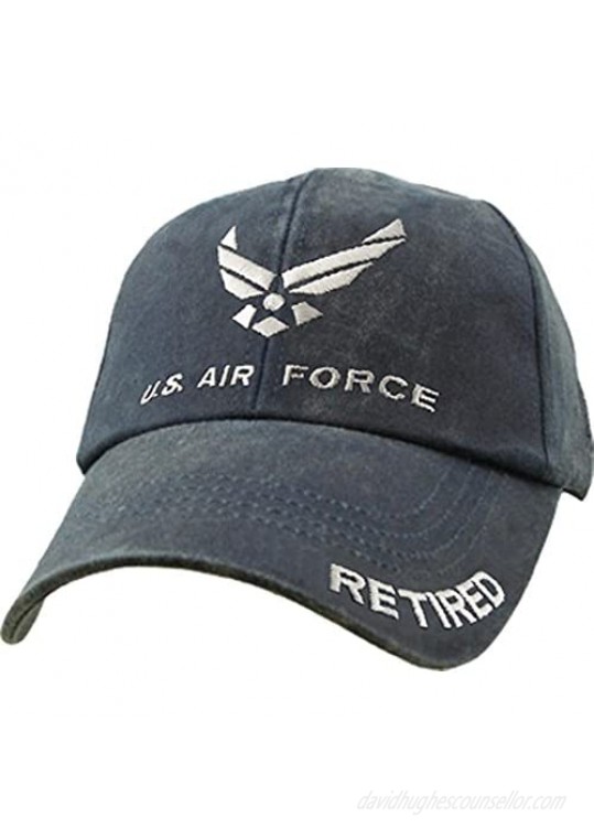 U.S. Air Force Retired Cap. Washed Denim Blue Denim Blue One Size Fits Most