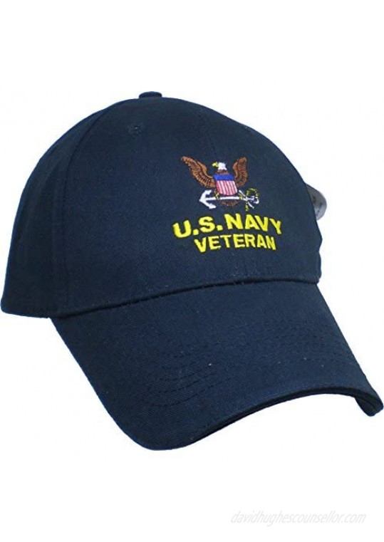 US Navy Embroidered Military Cap - Navy Veteran OSFM