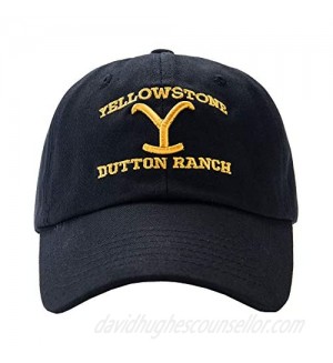 Yellowstone Hat 100% Cotton Baseball Hats with Exquisite Embroidery for Men and Women Black