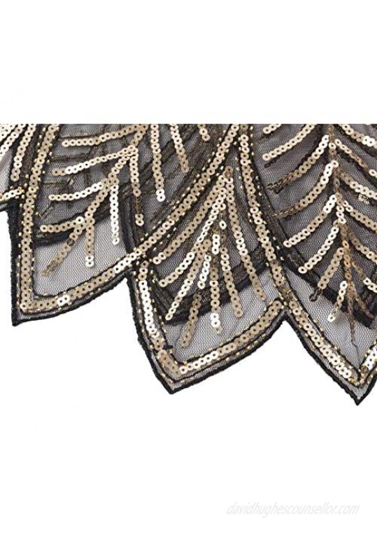 BABEYOND 1920s Shawl Wraps Sequin Beaded Evening Cape Bridal Shawl Bolero Flapper Cover Up