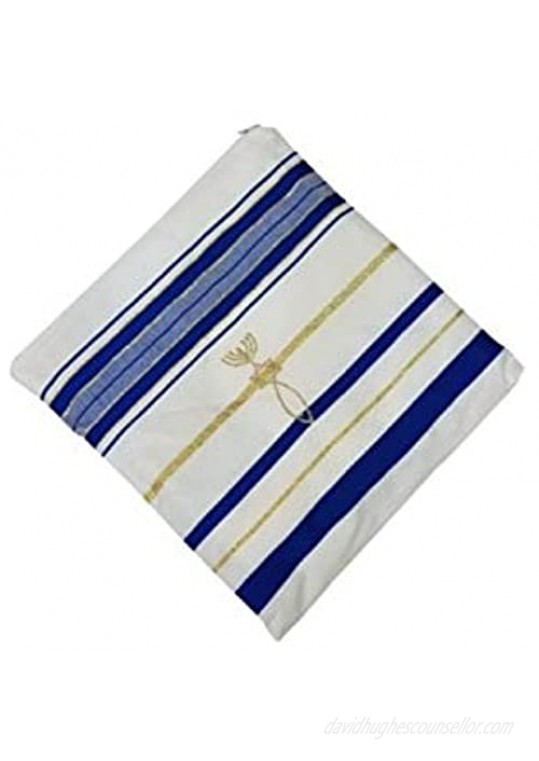 Bethlehem Gifts TM Authentic Messianic Jewish Christian Tallit Prayer Shawl from Israel (Blue  Regular)