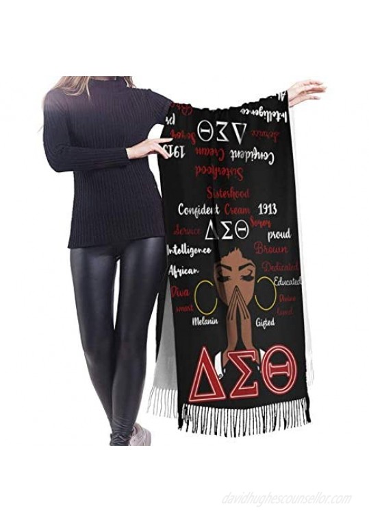 Delta Sigma Theta Scarf Shawls And Wraps For Evening Dress Bridesmaid Wedding Bridal Winter Warm Long Large Scarves