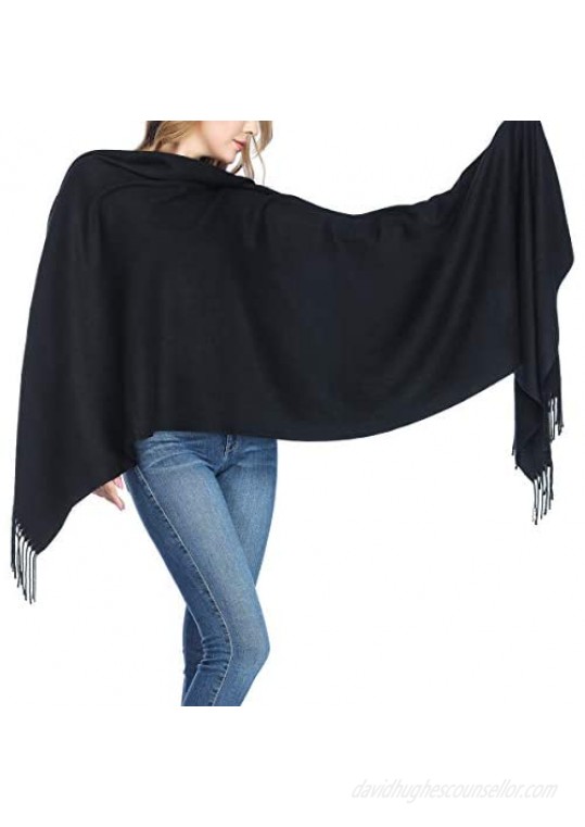 Extra Large Thick Soft Cashmere Wool Shawl Wraps for Women - PoilTreeWing Pashmina Scarf