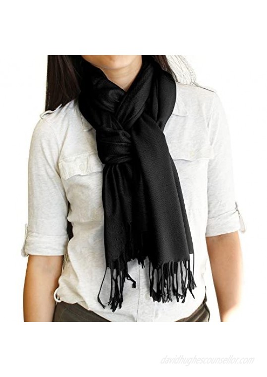 GEARONIC TM Women's Soft Pashmina Scarf Winter Shawl Wrap Scarves Lady Fashion in Solid Colors
