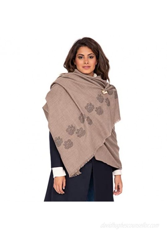 likemary Merino Wool Pashmina Oversize Wrap & Travel Blanket Womens Scarf Ethical & Handwoven