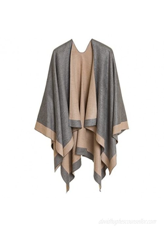 MELIFLUOS DESIGNED IN SPAIN Women's Shawl Wrap Poncho Ruana Cape Cardigan Sweater Open Front for Summer Fall