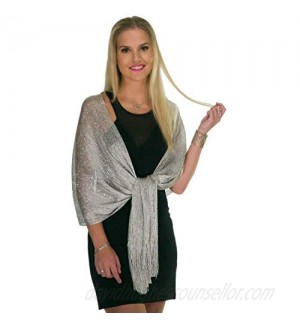Shawls and Wraps for Evening Dresses  Metallic Glitter Shawls for Women  Sparkling Wedding Giving Shawl Gift by ShineGlitz
