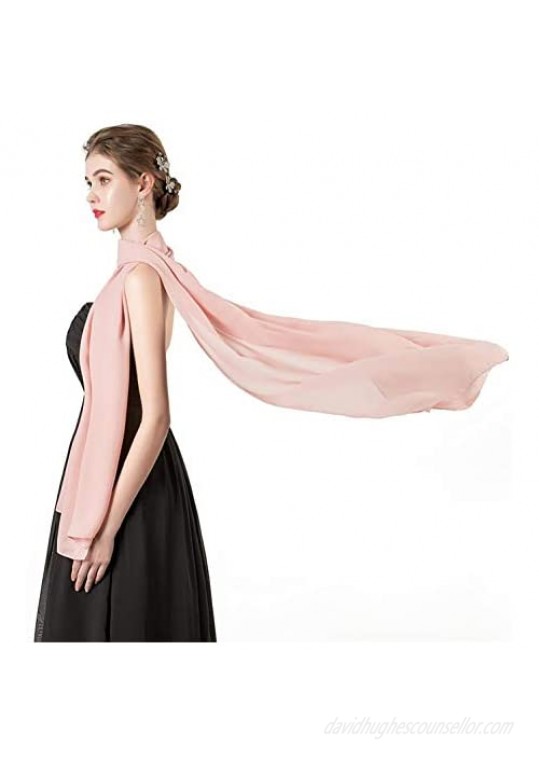 Soft Chiffon Scarve Shawls Wraps for Dresses Women Accessories
