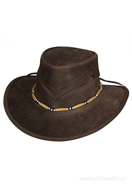 Bullhide "Kanosh Leather Outback Hat 4049DBR