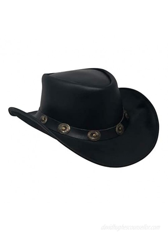 CHAPEAU TRIBE Shapeable Leather Western Cowboy Hat