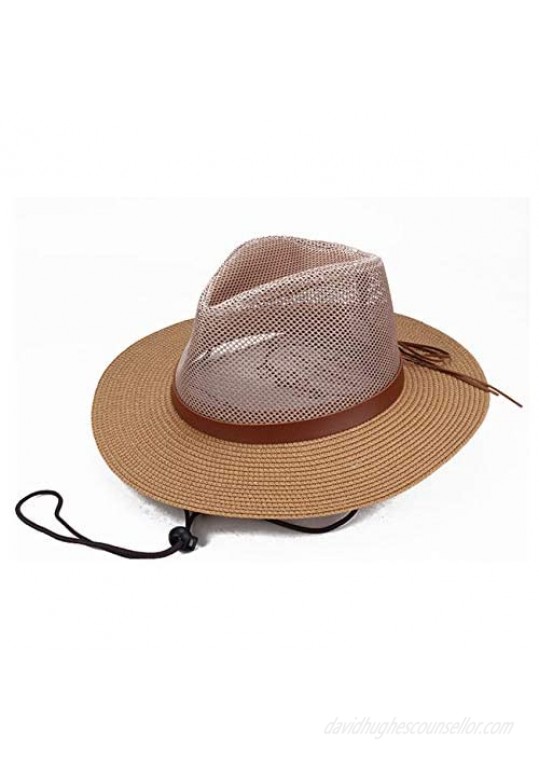 Mesh Cowboy Hat - Beach Hats Mesh Safari Hat- Western Cowboy Hat Mesh Sun Hat