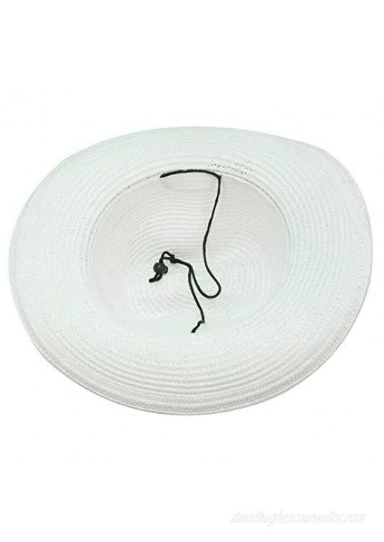 Sandy Ting Stained Woven Straw Outback Western Cowboy Adult Sun hat