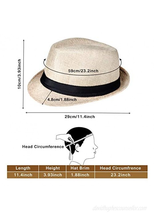 1920s Panama Fedora Hat for Men Gatsby Hat Cap 1920s Mens Gatsby Costume Accessories