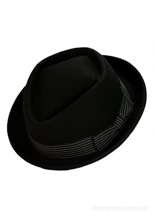 9th Street 100% Wool 'Boxer' Porkpie Hat (4+ Colors)