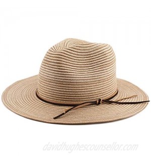 Besoogii Mens Women's Wide Brim Fedora Hat Sun Beach Panama Hat