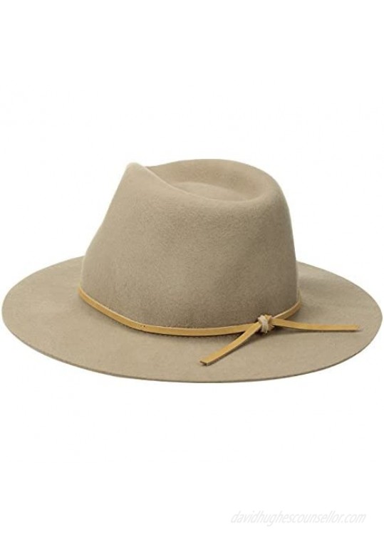 Brixton Men's Wesley Medium Brim Felt Fedora Hat