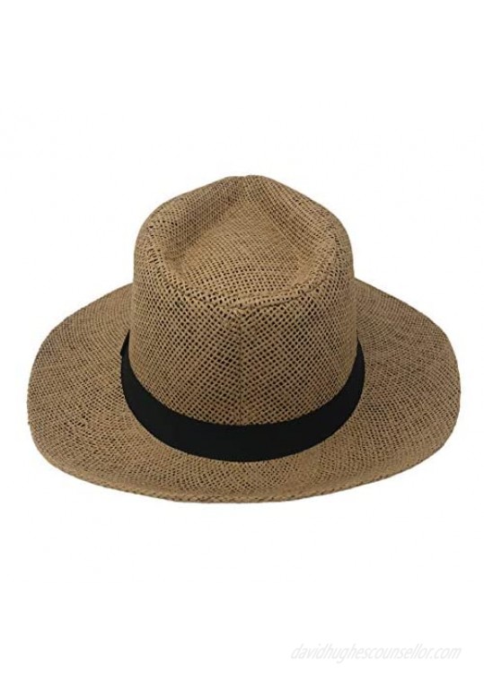 CHAPEAU TRIBE Toyo Tribly with Lining & Black Grossgrain Band (Brown)