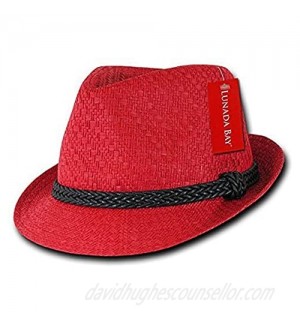 DECKY Paper Straw Fedora  Red  Large/X-Large