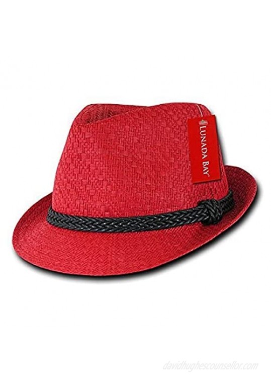 DECKY Paper Straw Fedora  Red  Large/X-Large