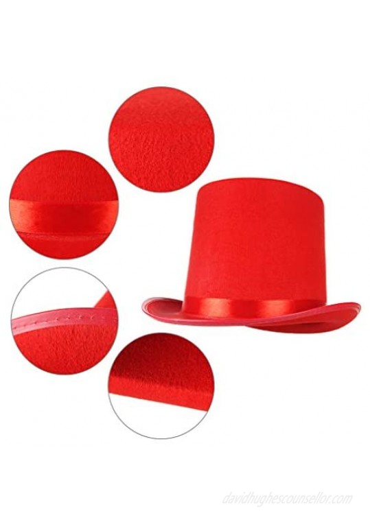 GEMVIE Vintage Style Felt Top Hat Costume Party Dress Up Hats Magician Ringmaster Costume Top Hat