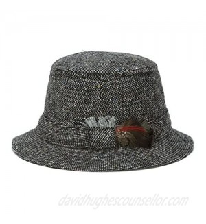Hanna Hats Men's Donegal Tweed Original Irish Walking Hat