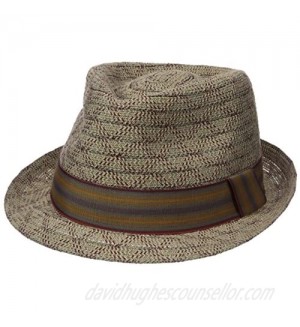 Henschel Men's Fedora with Light Viscose Braid with Striped Band