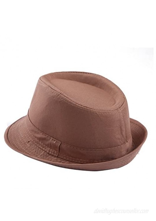 Kid's Short Brim Trilby Fedora Hat