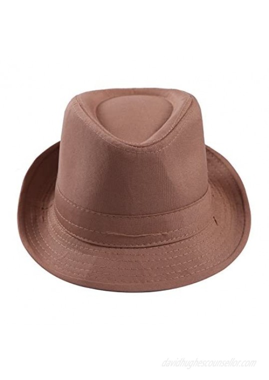 Kid's Short Brim Trilby Fedora Hat