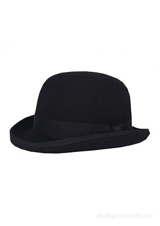 Men Women Wool Derby Bowler Hat Magic Theater Top Topper Hats Party Costumes
