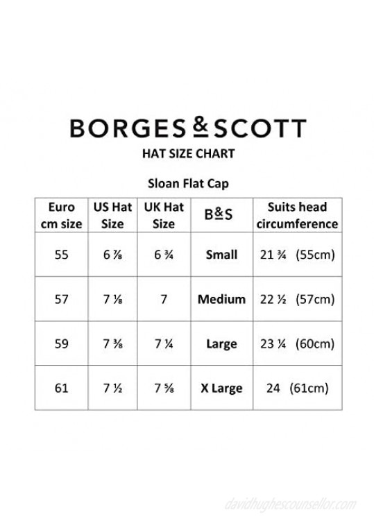 Borges & Scott The Sloan - Irish Tweed and Nubuck Leather Flat Cap