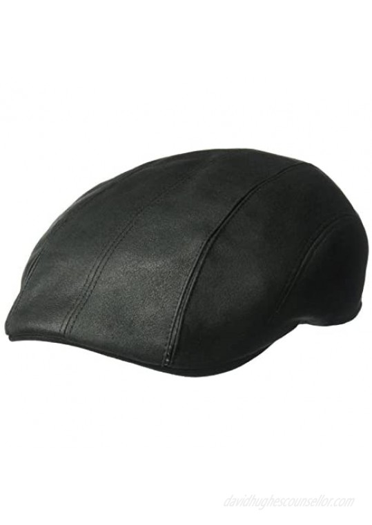 Henschel Men's Faux Leather Ivy Hat with Cotton Lining