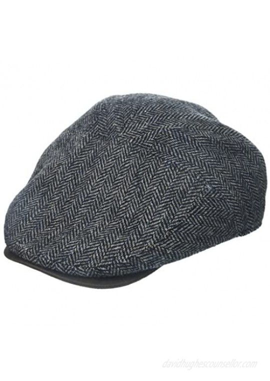 Henschel Men's Herringbone New Shape Ivy Hat with Suede Visor