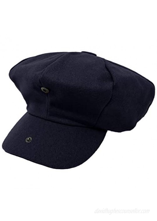 Men's 100% Winter Wool Super Oversized Newsboy Drivers Cabby Cap Hat XL