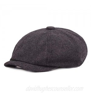 Mens Vintage Style Cloth Cap Hat Twill Cabbie/Hunting Hat Newsboy Beret Cap