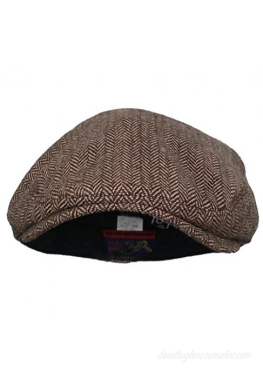 Ted & Jack - Street Easy Herringbone or Plaid Driving Cap with Quilted Lining
