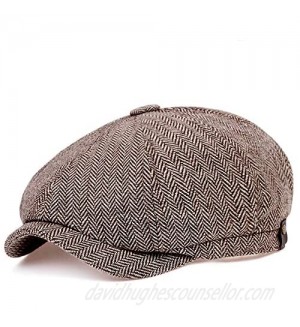 VORON Newsboy Caps Cotton Flat Hats for Men Lvy Cap Golf Adjustable Driving hat…