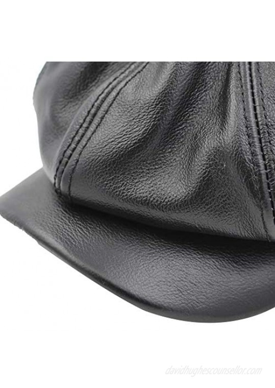 Yosang Fashion Men's Leather Classic 8 Panel Gatsby Newsboy Ivy Hat