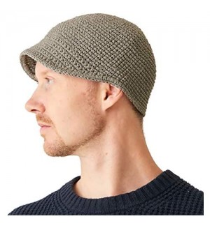 CHARM Mens Kufi Beanie Hat - Billed Skull Cap Cotton Chemo Hat Sensitive Skin