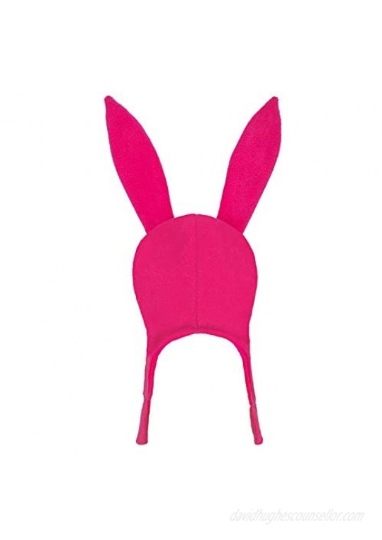 Concept One Bob's Burgers Louise Cosplay Bunny Hat with Ears Fleece Beanie Pink One Size