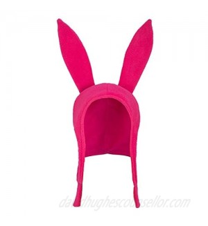Concept One Bob's Burgers Louise Cosplay Bunny Hat with Ears Fleece Beanie  Pink  One Size