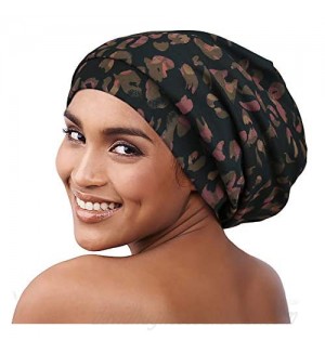 Satin Sleeping Cap for Curly Hair Women  Floral Hair Cover Bonnet Stay All Night