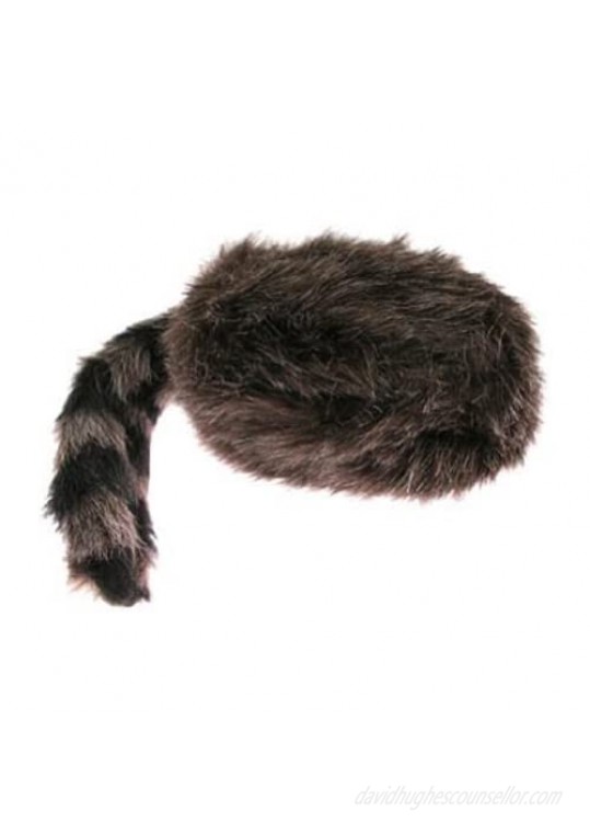 U.S. Toy Faux Raccoon Tail Hat - Classic Raccoon Tail Hat of Faux Fur (2-Pack)