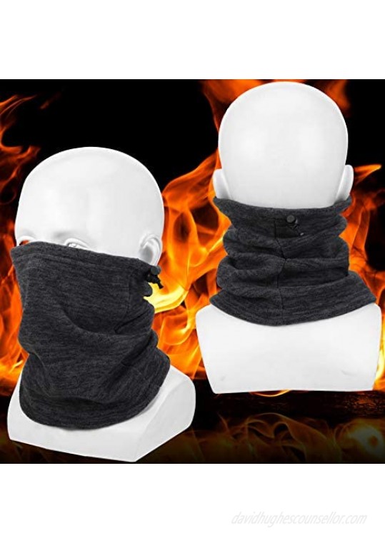 4 Pieces Fleece Neck Warmer Winter Scarf Multifunctional Headgear for Windproof Dust Skiing Hiking Cycling