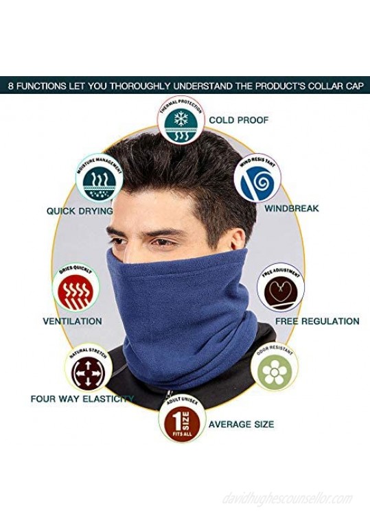 4 Sets of Multifunctional Neck Cover and Outdoor Sports Cold Proof Polar Fleece