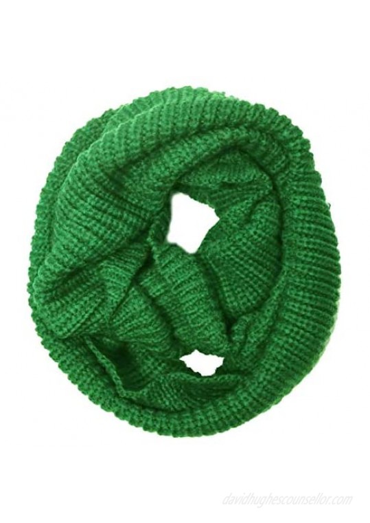 Bowbear Solid Color Warm Winter Knit Infinity Scarf