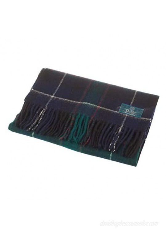Clans Of Scotland Pure New Wool Scottish Tartan Scarf Macrae Hunting (One Size)