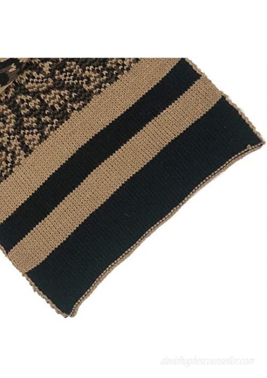 Leopard Knit Long Scarf Cheetah Full Finger Knit Gloves Leopard Knitted Hat Warm Winter Accessory Sets