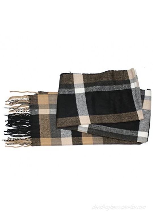 Ted & Jack - Jack's Classic Cashmere Feel Color Plaid Pattern Scarf